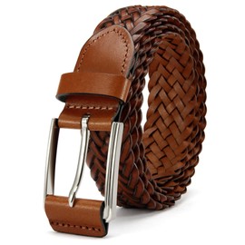 CHAOREN Braided Belts Men Leather - 1 3/8" Casual Woven Belts for Men - Handcrafted Softness for Jeans