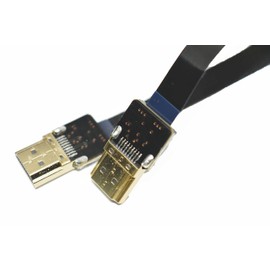 Short Slim Thin FFC HDMI FPV HDMI Cable Standard HDMI Straight Male Plug to Standard HDMI Full HDMI Standard HDMI Straight Male for RED Blackmagic BMCC Sony FS7 Canon C300 (15CM)