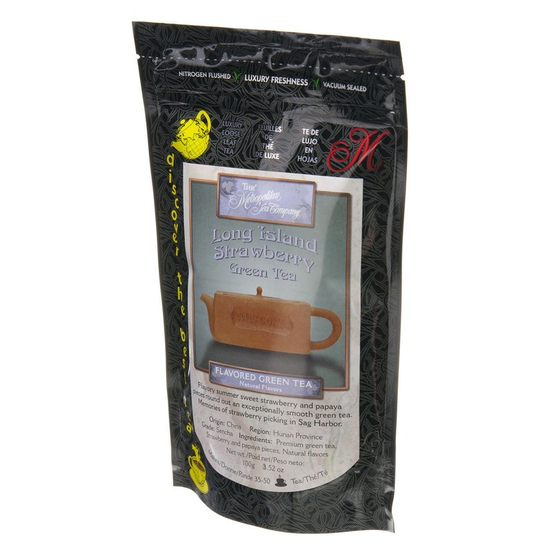 Metropolitan Tea Discovery Loose Tea Pack, Long Island Strawberry Flavored