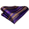 Dubulle Mens Floral Silk Tie for Men Gold Purple Striped