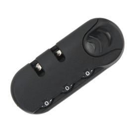 Drfeify Luggage Lock, 3 Digit Zinc Alloy Lock Plastic Frosted Appearance Black Suitcase Password Security Lock for Travel