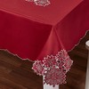 Snowflake Oblong Tablecloth Dark Red Dark Red 70 x 144