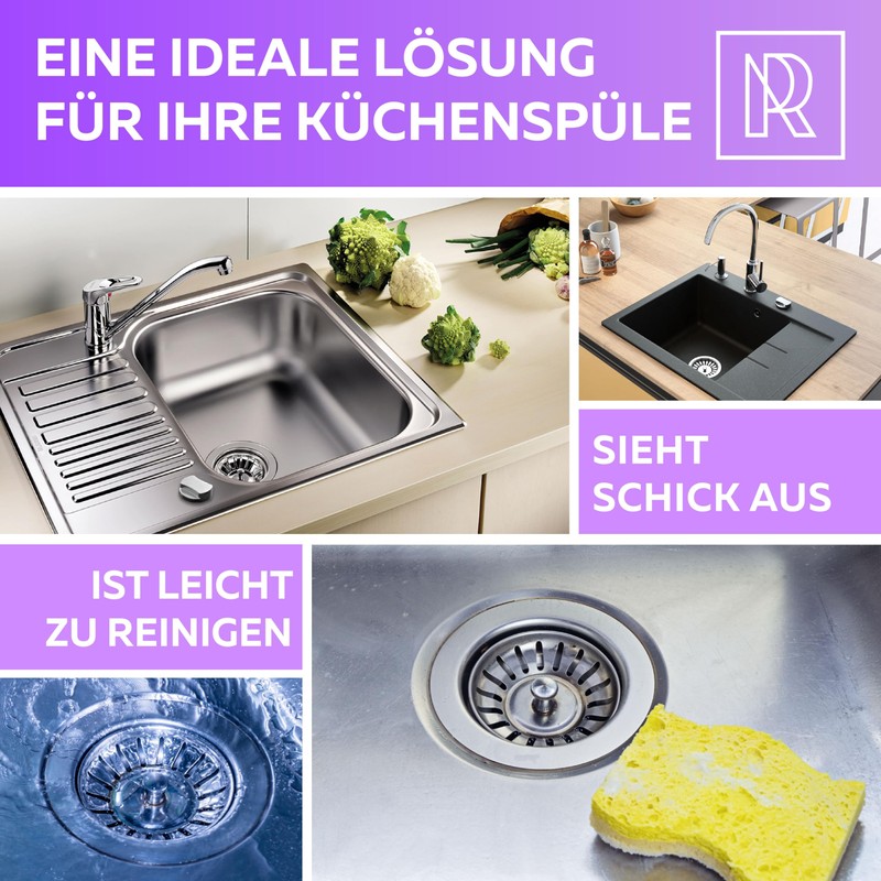 M. ROSENFELD HOME Indispensable universal strainer basket sink, 79 mm,