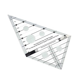 QOTSTEOS Quilting Ruler Triangle Quilting Ruler Craft Sewing Non Slip Transparent Portable 45 90 Degree Triangle Quilting Ruler 8.75 x 4.44 Inch
