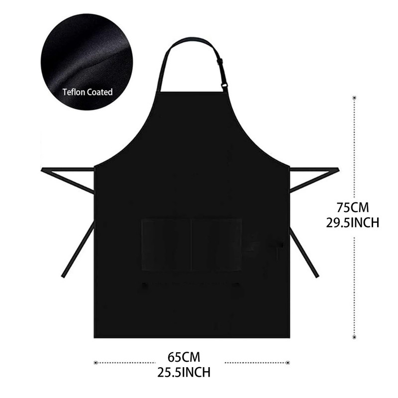 YONEEKSS 2 Pack Kitchen Apron Adjustable Bib Apron with 2
