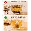 Huglux 100 Pack Tea Filter Bags with Drawstring, 7 x
