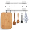 Qinsky Kitchen Utensil Hangers with 6 Hooks,2pcs Wall Mount Utensil