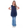 Ladies Plain With Matching Piping Tabard Apron Overalls Front Pocket