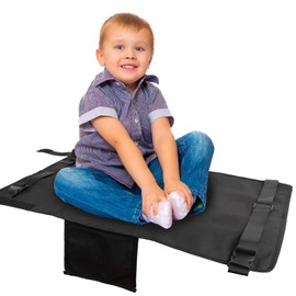 Toddler Airplane Bed - Toddler Airplane Seat Extender Aeroplane Bed for Children Portable Airplane Foot Hammock for Kids Toddler Baby Plane Travel Essentials to Lie Down Rest on Plane(Black)