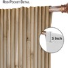 DDCBNS Bamboo Blackout Curtains,Nature Plant Leaves Abstract Design Polyester Fabric