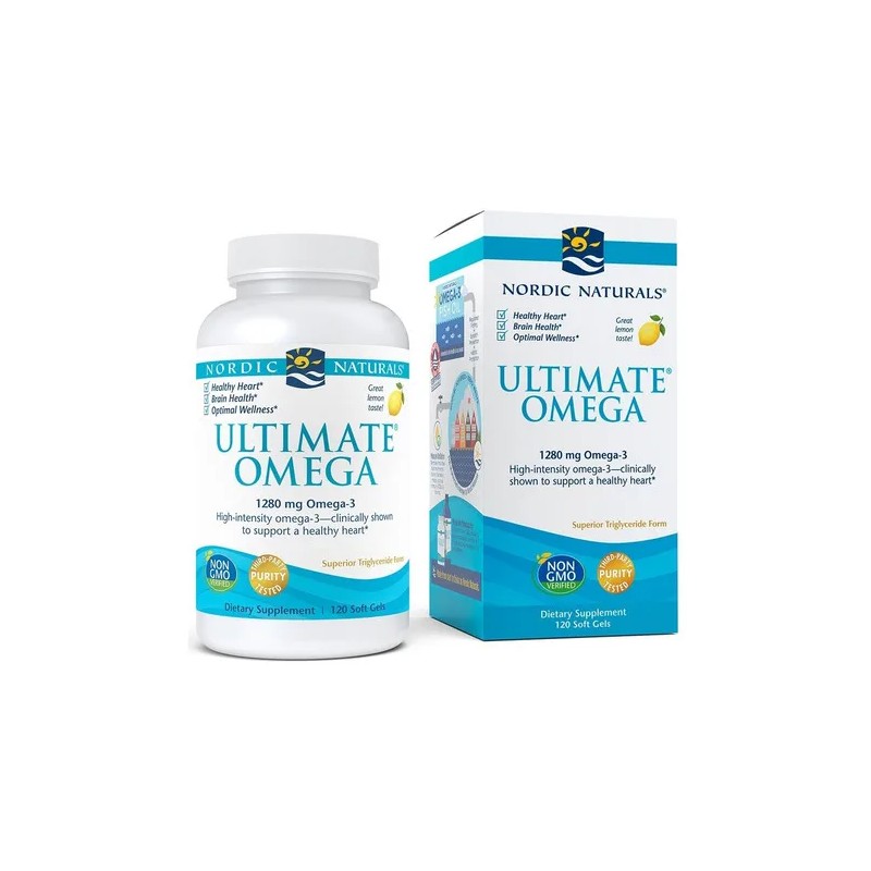 Nordic Naturals Suplemento Ultimate Omega, 1280 Mg de Omega, 120