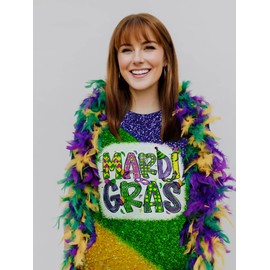 YZMI Womens Mardi Gras Queen Shirts Vintage Short Sleeve Graphic Tee Carnival Costume Shirts Purple XL