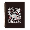 foedor Dinosaur Notebook,Just a Girl Who Loves Dinosaur,Preppy Dinosaur Hardcover