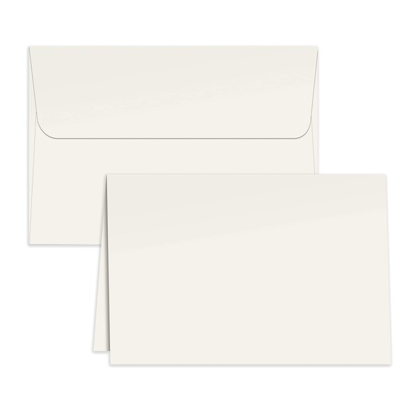 Better Office Products 100-Pack Pre-Folded Blank White Cards and Envelopes Set, Invitation Cards, Heavyweight Cardstock, Gummed Seal, 5 x 7 inch, Boxed Set of 100 Cards & 100 Envelopes