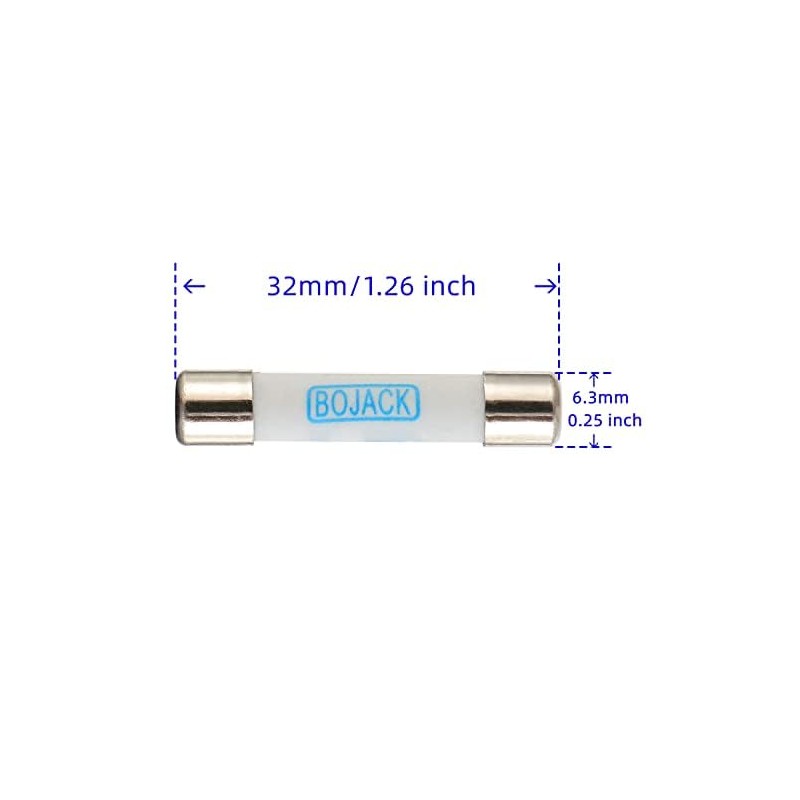BOJACK Digital Multimeter Fuse 0.5A 500mA 600V DC Fast Acting