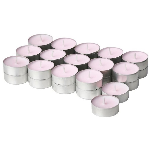 LUGNARE Mini Scented Candle Tealight Jasmin Scent Light Pink Candle,