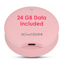 KiwiSIM WiFi 6 Mobile Hotspot - 24GB 30-Day US Data Support for 3 Network