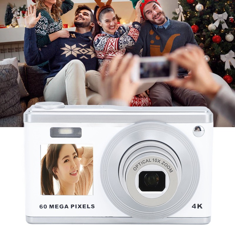 4K Digital Camera Dual HD IPS Screen 10x Optical Zoom