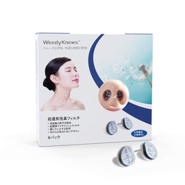 WoodyKnows Ultra Breathable Nose Filters (Round, Medium, 6 Pack)