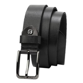 Pierre Cardin 5077 KAM02 Men's Belt, Elegant Men's Belt, Leather, Classic Buckle, Black, Strap Length 130 cm, black