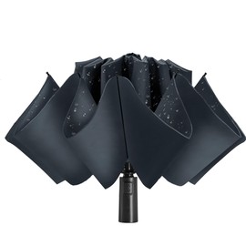ACEIken Umbrella Reverse Close Folding Windproof Travel Umbrella - Compact and Portable for Easy Carrying with Auto Open-Close - for Men and Women-Grey