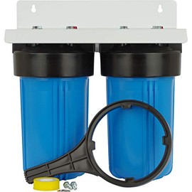 SpiroPure 2 Stage Water Filter Housing Twin 10" / 10x4.5 / 10 inch Big Blue 2 Filter Housing