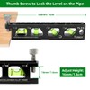 Huepar Level/Leveler Mini with Strong Magnet V-Groove, Screw Clamp, Graduations,