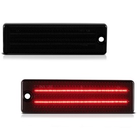 VIPMOTOZ Full LED Rear Red Smoked Side Marker Lights Compatible With 1993-2002 Chevy Camaro Chrome Housing Smoked Tinted Lens Pair Set