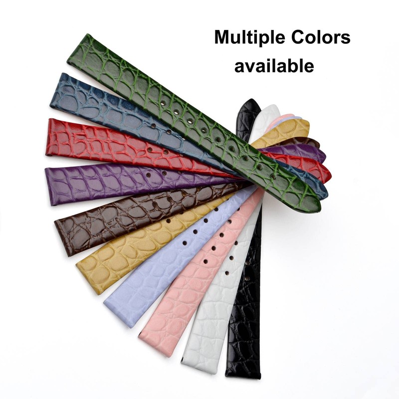 BISONSTRAP Leather Watch Straps, Soft Replacement Bands with Polished Buckle,20mm,