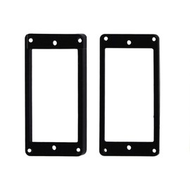 Guitar Humbucker Pickup Ring Curved Flat Bottom Black Yellow White Red Plastic Frame 2pcs Neck Bridge Pickup Cover