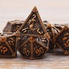 SIQUK 7 Pezzi Dadi Metallo D&D Dadi Poliedrici D20 D12