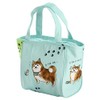 Ceramic Indigo Lunch Bag, Chief Chashiba & Kuroshiba-kun Size: Approx.