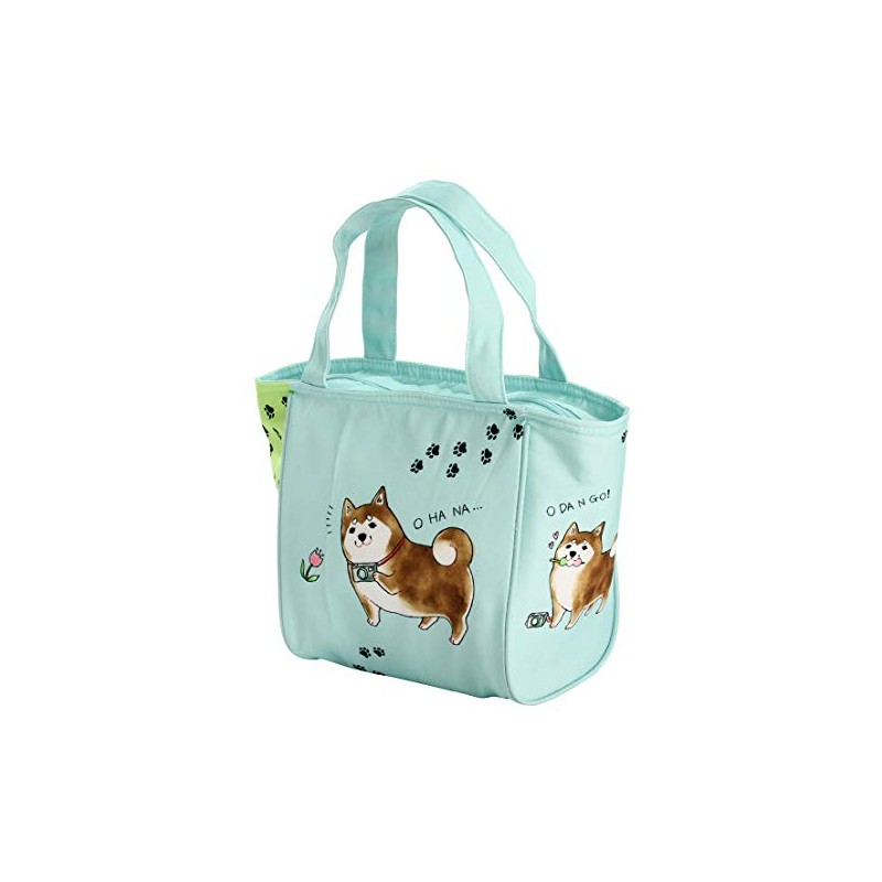Ceramic Indigo Lunch Bag, Chief Chashiba & Kuroshiba-kun Size: Approx.