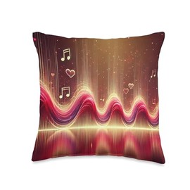 Wave Form Of A Love Song Audio Graphic Print Throw Pillow