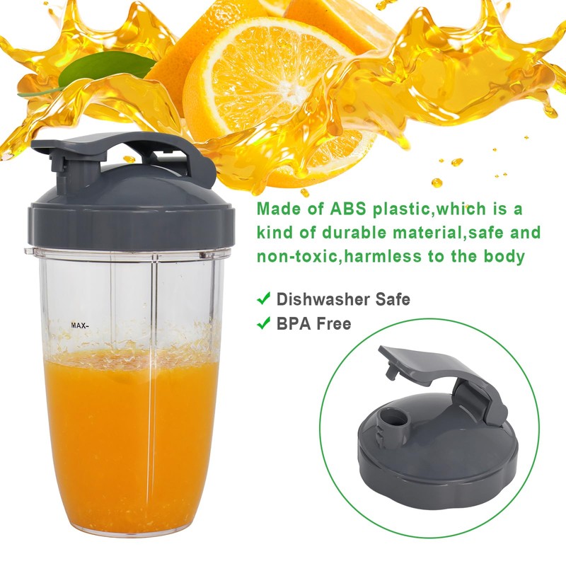 Accessories for Compatible with Nutribullet, Flip Top to-Go Lid for