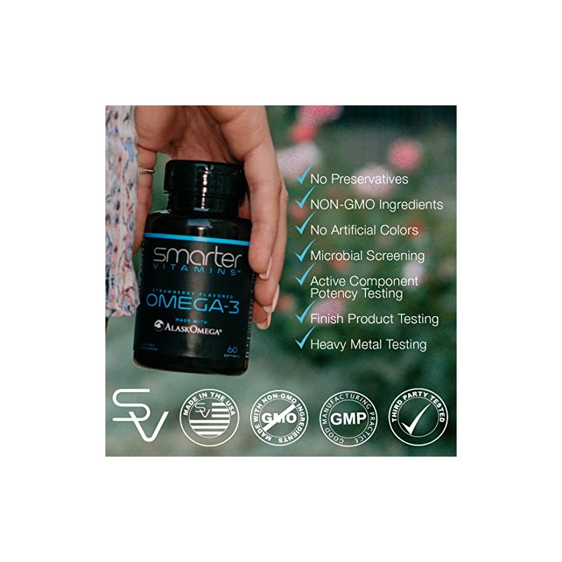 Smartervitamins Aceite de Pescado Omega 3 Smarter (Paquete de 5)