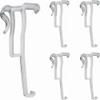 Cutelec 6pcs 3-1/4" Valance Clips Clear Plastic Hidden Retainer Holder