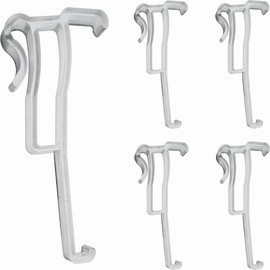 Cutelec 6pcs 3-1/4" Valance Clips Clear Plastic Hidden Retainer Holder for Window Blind Valance,Horizontal Faux & Wood Blinds Cover Hold Clip