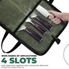 Zisqerts Heavy Duty Knife Roll for Chefs - Waxed Canvas