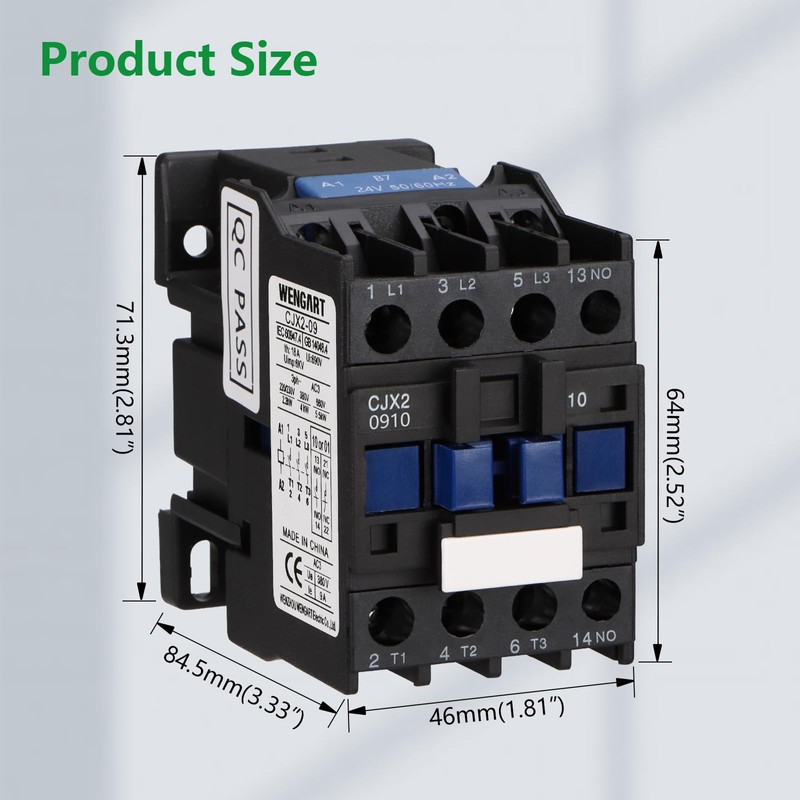 Wengart AC contactor CJX2-0910, AC24V 4NO improve your industrial performance