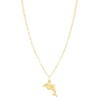 CARISSIMA Women's 9ct Yellow Gold Dolphin Pendant on Curb Chain
