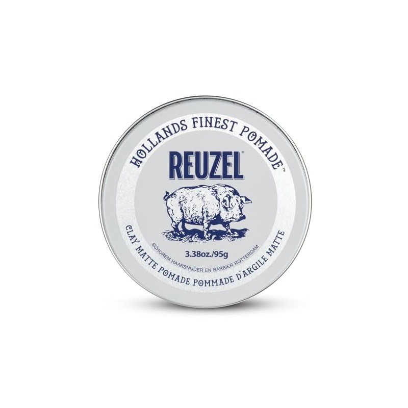 Reuzel Matte Clay Pomade, No Shine Pomade With A Medium