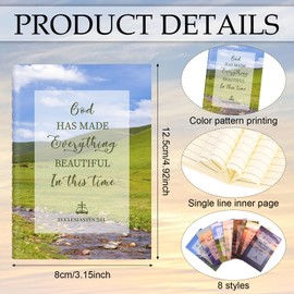 HAOWANWW 28Pack Bible Notebooks Christian Gifts Set Bulk Christian Scripture Inspirational Scripture Ballpoint Pens Motivational Christian Gifts for Teacher Friend Coworker Church Gifts