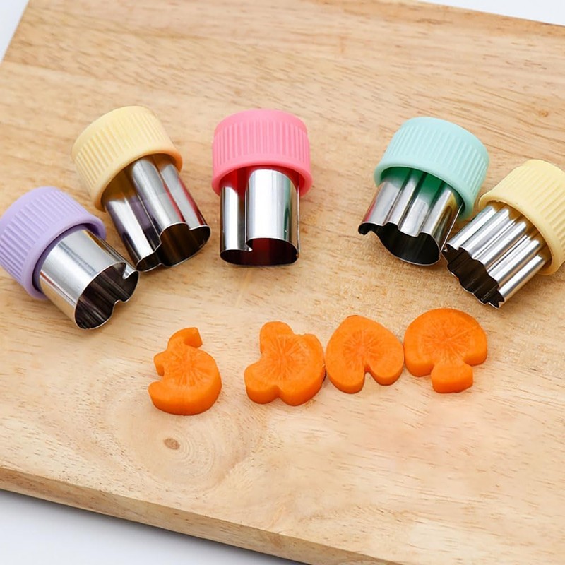 Mini Cookie Vegetable Cutters Fruit Molds, 3Pcs Mini Fruit Cookie