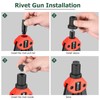 JiGiU 2 in 1 Rivet Nut Tool Rivet Gun, Professional