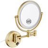 KEYQEEN LED Makeup Mirror with Lights, Double Sided 1X/10X Magnifying