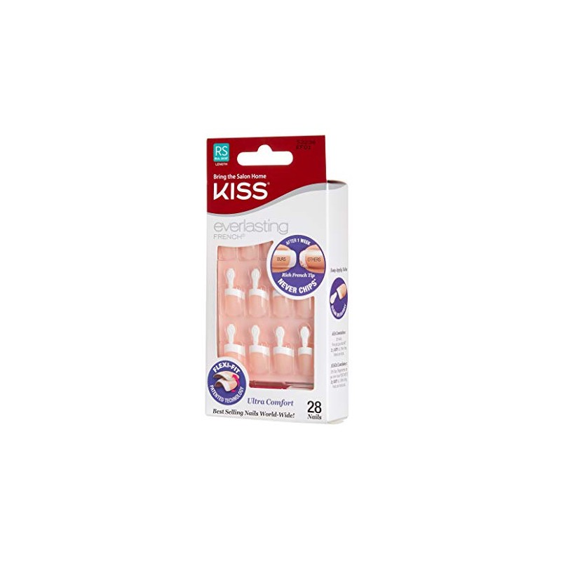 Kiss Everlasting French Nail Kit Real Short 28 Nails (6