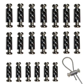 20 Pcs Upgraded Wire Rope Cable Clamps Double Hole Cable clamp (3.0MM line Hole)
