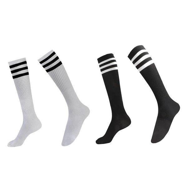 Knee High Socks for Women and Girls - Striped Tube