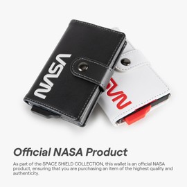 Goblue NASA Inspired Aerospace Aluminum Card Case, Advanced RFID Protection, Quick Flip Mechanism, Ultra Lightweight for Men and Women, White, Modern